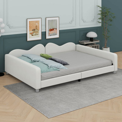 Canapé en tissu Sherpa de Tamaurice avec dossier en forme de nuage
