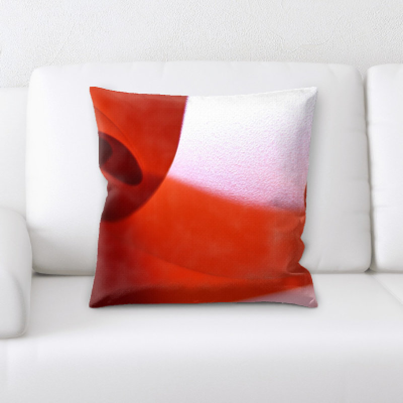 Lamar Red Throw Pillow