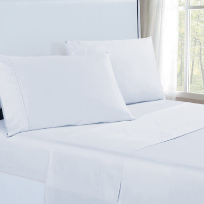 Harbor Home Solid 300-Thread Count Cotton Sheet Set