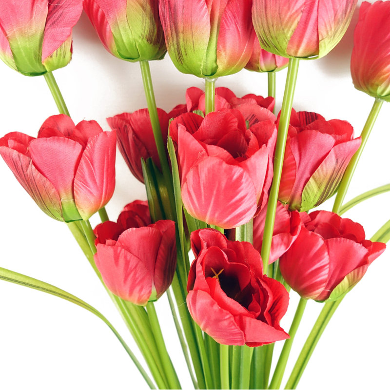 Plastic, Silk Artificial Arrangement, Red