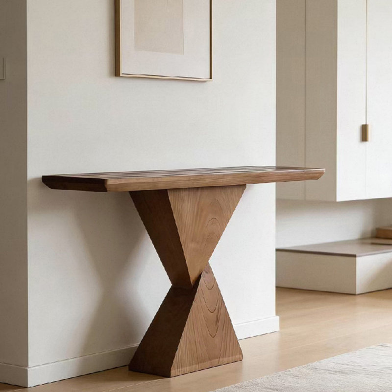 Console en bois massif de style français, H 33,4 po x l 47,2 po x P 15,7 po