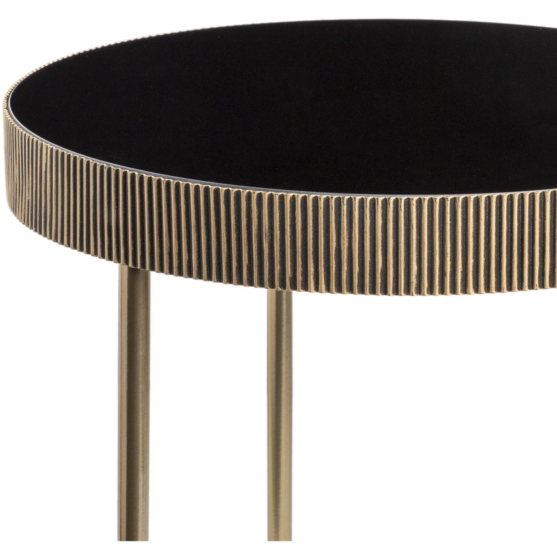Athea Modern End Table, Metallic Brass