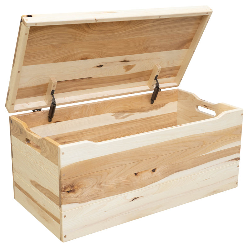 Palmer Hickory Blanket Chest, Natural Stain, 36 Inches, Hickory Wood/Natural Stain