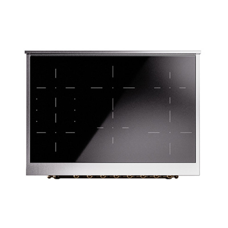 ILVE Nostalgie II Noblesse 36 inch Induction Range (Triple Glass Door, RAL), Burnished