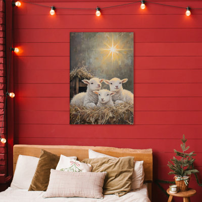 Agneaux festifs en toile stable, design par Petal Prints Design