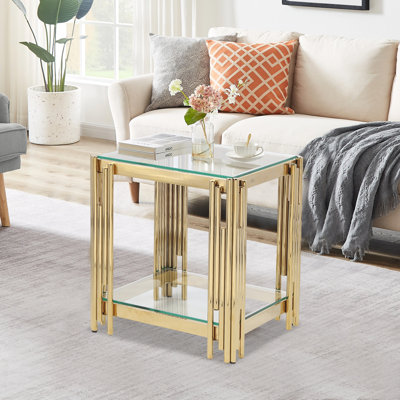 Twinar Glass Top Coffee Table