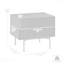 Black Brushed Oak & Bronze 2-Drawer Nightstand