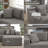 Boneless 105 '' W No Assembly Required Upholstery Corduroy Modular Sectional Couch Sofa with L-Shape Chaise 2 Piece and 5 Pillows Back, Free Combination, Modern Modular Sofa with Deep Seat-1377828952-1381101138