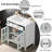 30" White Bathroom Vanity with Ceramic Sink, Solid Wood Legs & Soft Close Hinges
