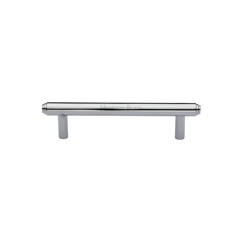 Heritage Brass Heritage Cabinet Pull Stepped Design, Polished Chrome, 9.6cm H x 11cm W x 12.8cm D