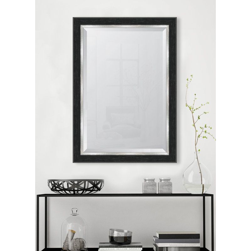 Miroir mural clinch, H 42 po x l 30 po, Étain
