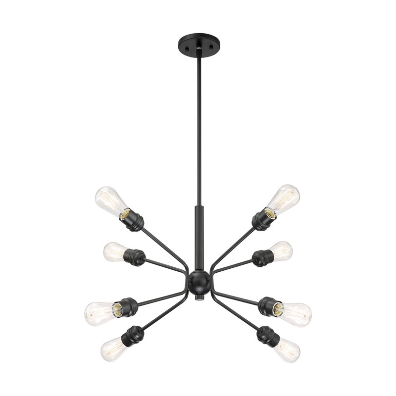 Lustre sphérique spoutnik à 8 lumières Nester, Noir