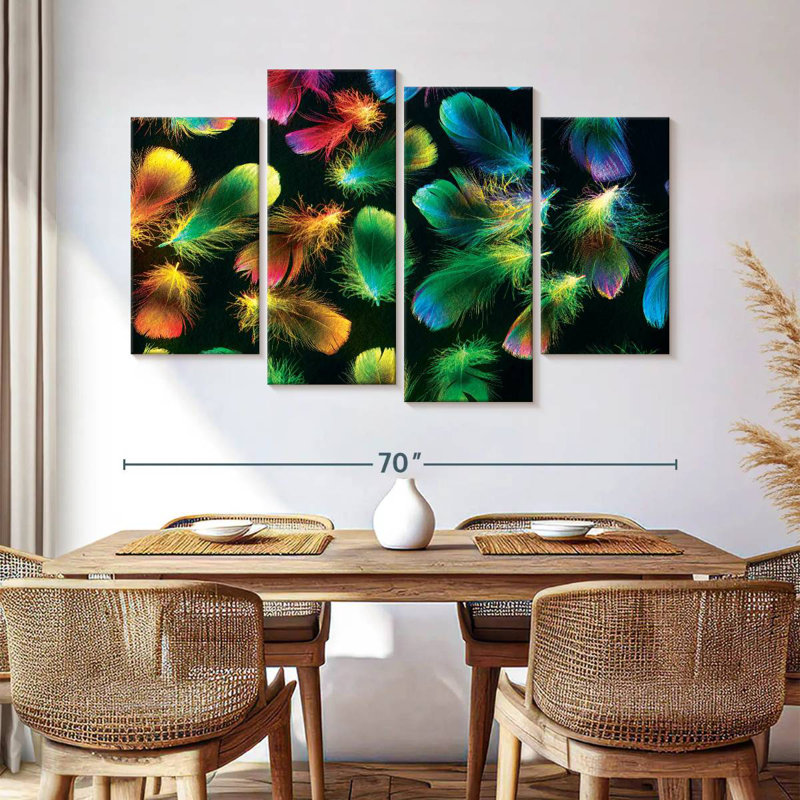 Motif de plumes Kerner, H 42 po x l 68 po