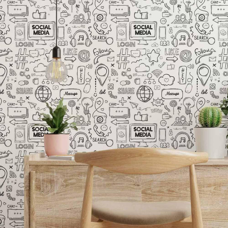 Rouleau de papier peint adhésif L 126 po x l 24 po Hamund
