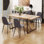55" Modern Rectangular Dining Table Set