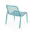 Teal Outdoor Stackable Chairs, Stable Frame, Rounded, 26"x22.45"x26 Iron Minimalist Look, 26" W X 22.45" D H,