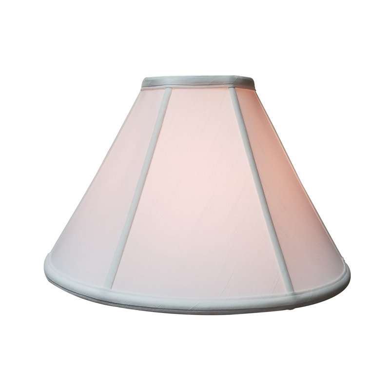 Silk Empire Lamp Shade, White/Off White, 7.5" H x 12" W x 12" D