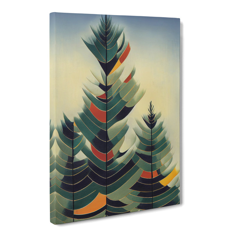 Gowers Pine Tree Design - Wrapped Canvas, 50cm H x 35cm W x 3cm D