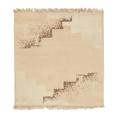 Vintage French Wool Rug with Stepped Motifs by Rug & Kilim, 1950-1959