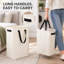 Ensemble de panier à linge autoportant en tissu 50L et 100L, panier de rangement polyvalent pliable avec poignées de transport robustes