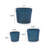Handmade Ceramic Planter Set Of 3, 15/12/9 Inch Diameter, Blue Textured Pattern, For Succulents & Indoor Plants, Windowsill & Bookshelf Use, Breathable Clay-1968366726