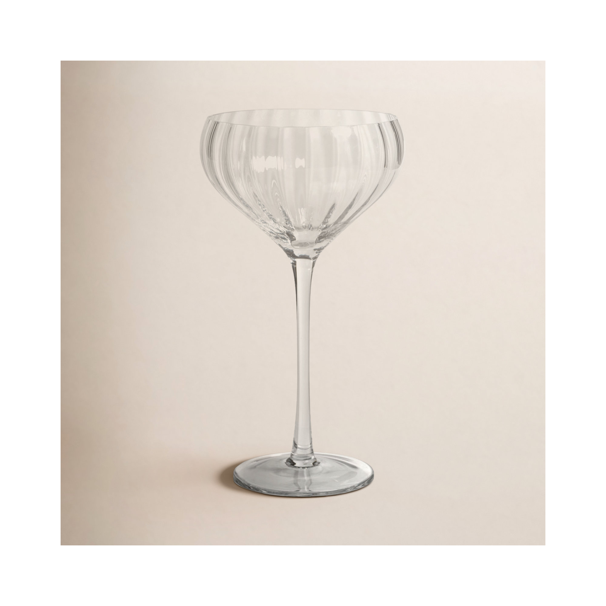 Malden Optic Cocktail Glasses, Set of 4, Clear