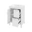Armoire de meuble-lavabo avec deux tiroirs et porte, tablette réglable-114222490