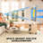 Mobile Tv Stand With Wooden Shelves For 32-65 Inch Led Lcd Oled Tvs