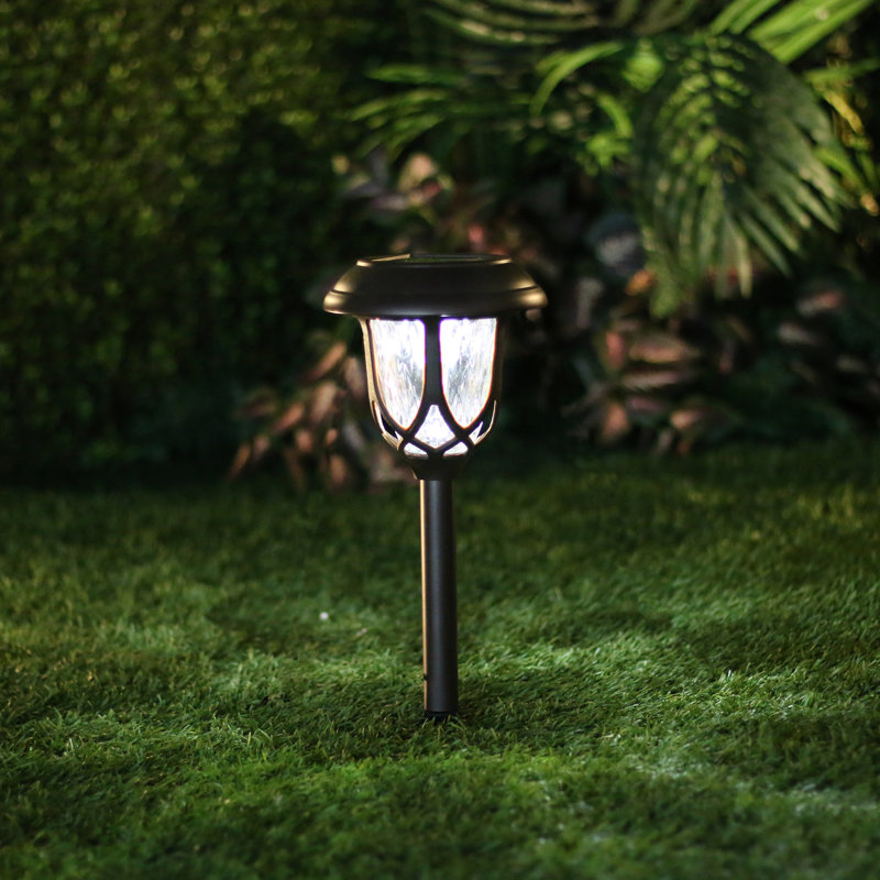 Brown Solar Powered Integrated LED Metal Pathway Light Pack