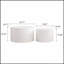 Ensemble de 2 tables basses rondes avec rangement dissimulé - Tables d'appoint modernes en MDF ondulé peint pour petits espaces, entièrement assemblées
