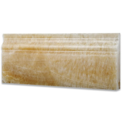 Honey Onyx 4 3/4" x 12" Onyx Look Wall Baseboard