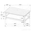 Table basse en bois brun vieilli avec tablette