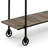 Astrid 47 In. Natural Tone Rectangular Wood Console Table With Lower Shelf And Wheels