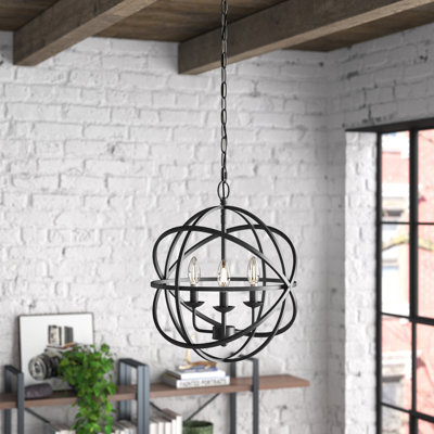 Myer 3 - Light Geometric Cage Chandelier