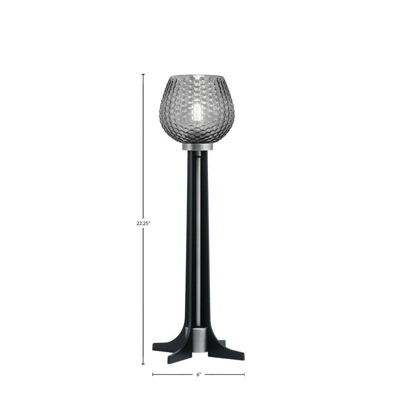 Lampe de table en métal Marene, Fumée, Graphite / noir mat