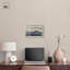 «Flowing Golden Tide Shadowbox», art mural bleu par Art Remedy-115136081-115136082