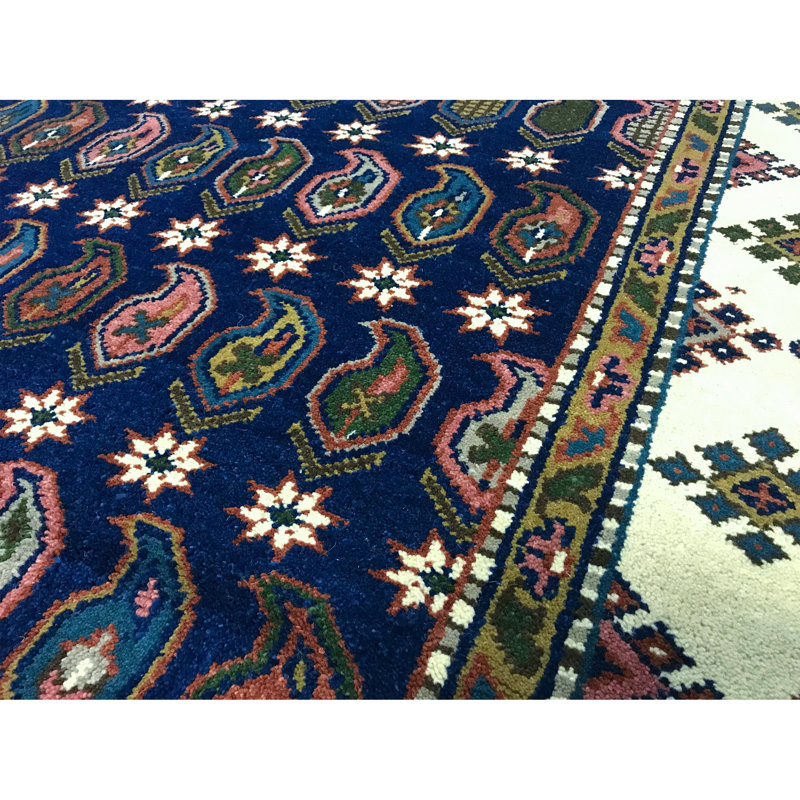 Wool Geometric Area Rug, Rectangle 7'9" x 9'8"