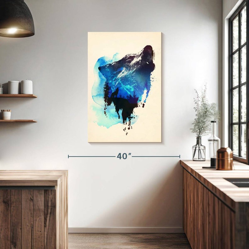 Brampt Alone As A Wolf, 39" H x 26" W