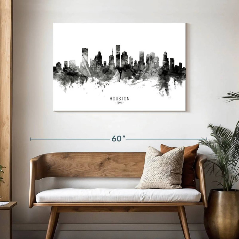 Skyline de Sirci Houston au Texas II, H 30 po x l 45 po