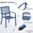 Outdoor Bistro Set 3 Piece Set - Comfortable Metal Patio Chairs And Small Table, Floral Back Design, Waterproof, Uv Resistant For Porch, Balcony, Garden, Backyard, Poolside-110490136