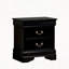 1pc Table de chevet noire Louis Philippe-881085553