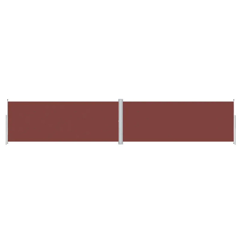 Dakota Fields 1000cm W x 200cm D Plastic Cover Motorised Retractable Side Awning, Brown