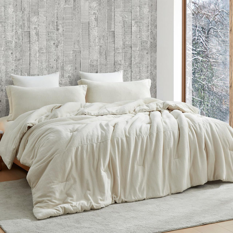 Ensemble d'édredon en polyester, Édredon pour grand lit + 2 taies décoratives sta