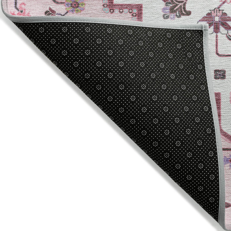 Bellaya Pink Washable Indoor-Outdoor Rug - , 2'6" x 3'10"