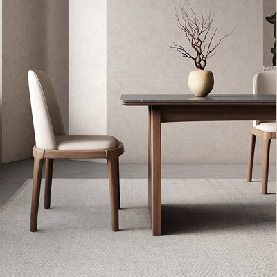 Sintered stone rectangular dining table set