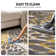 Floral Yellow/Dark Gray/Ivory Area Rug