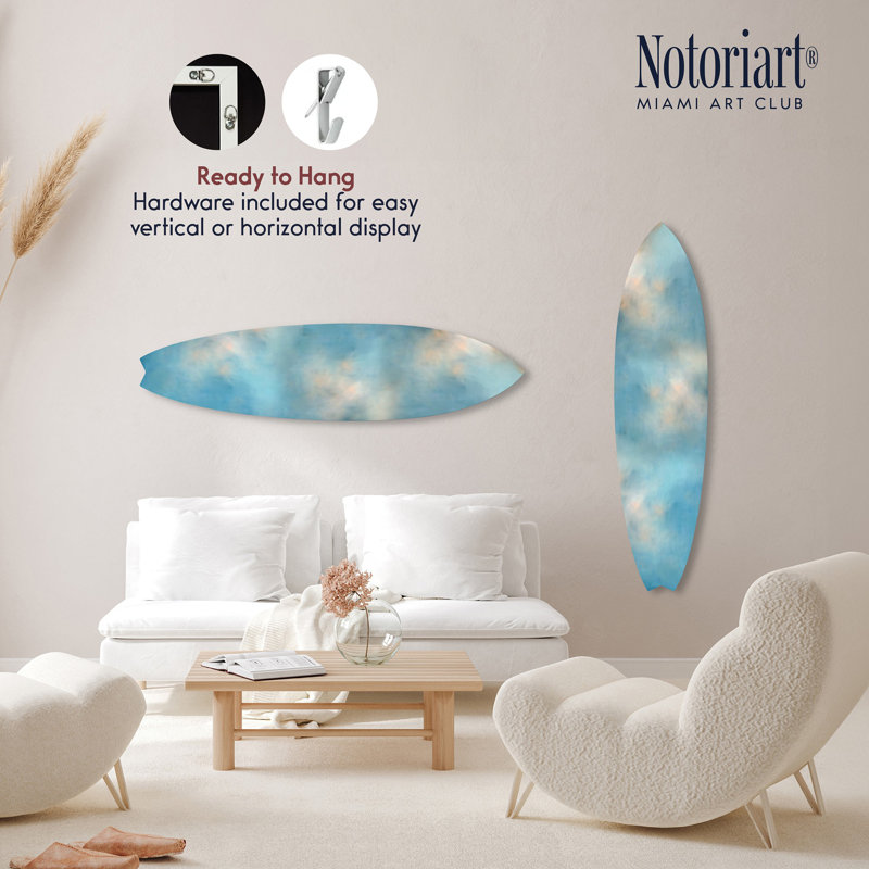 «Refreshing Dream», ensemble de planches de surf en acrylique, art mural côtier par Notoriart