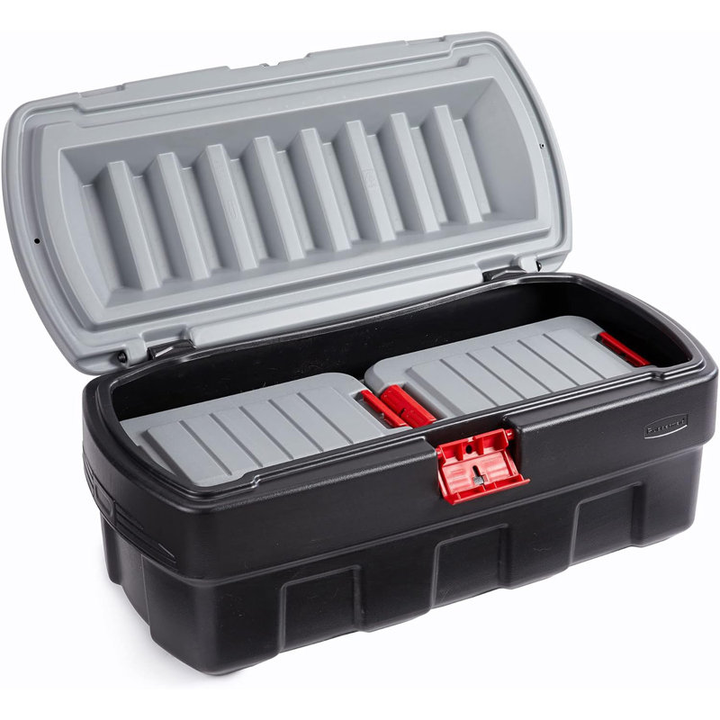 Rubbermaid Actionpacker Storage Bins, 48 & 8 Gallon, 3 Pack, Lockable