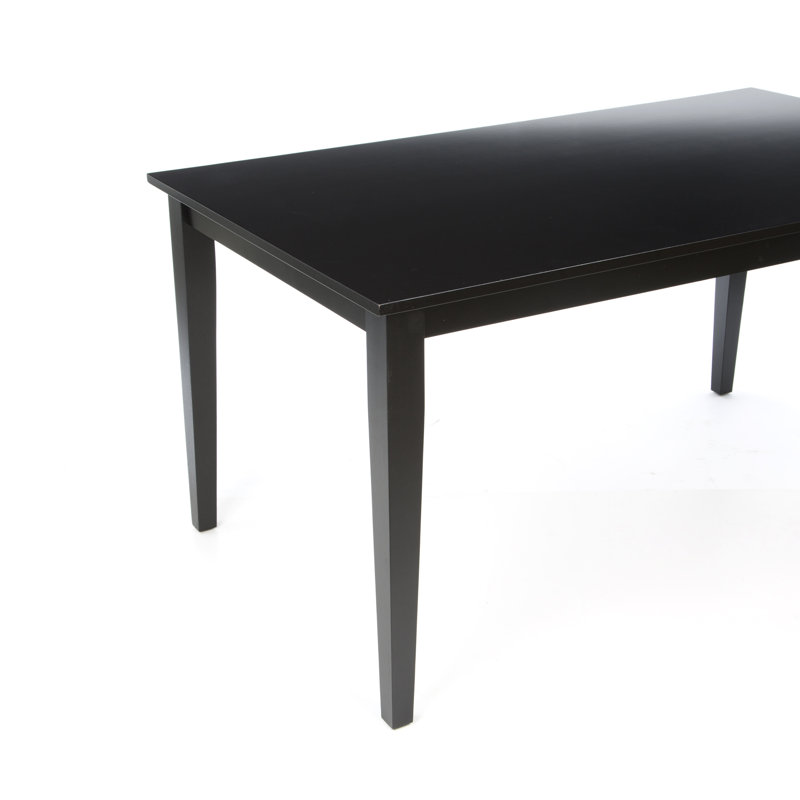 Vivien Solid Wood Base Dining Table, Black