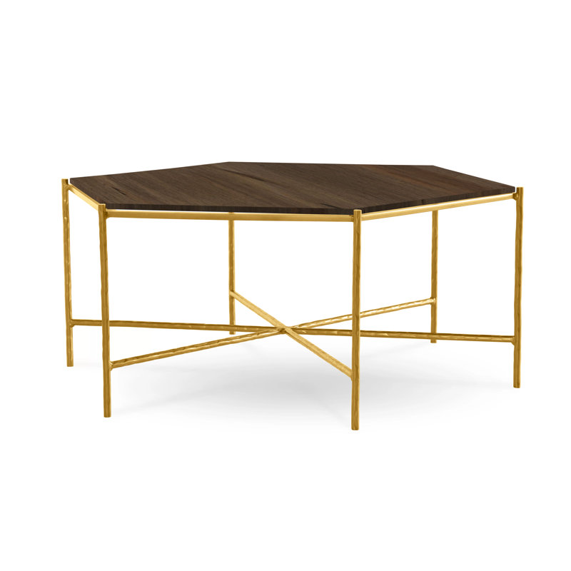 Athena Glass Top Coffee Table, Alchemy, Cashew, Maple